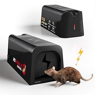 Electric Rat & Mouse Traps - Professional Quality & Heavy Duty Pest Control Trap for Instant Kill - Large Reusable & Easy Set, Humane & Efficient