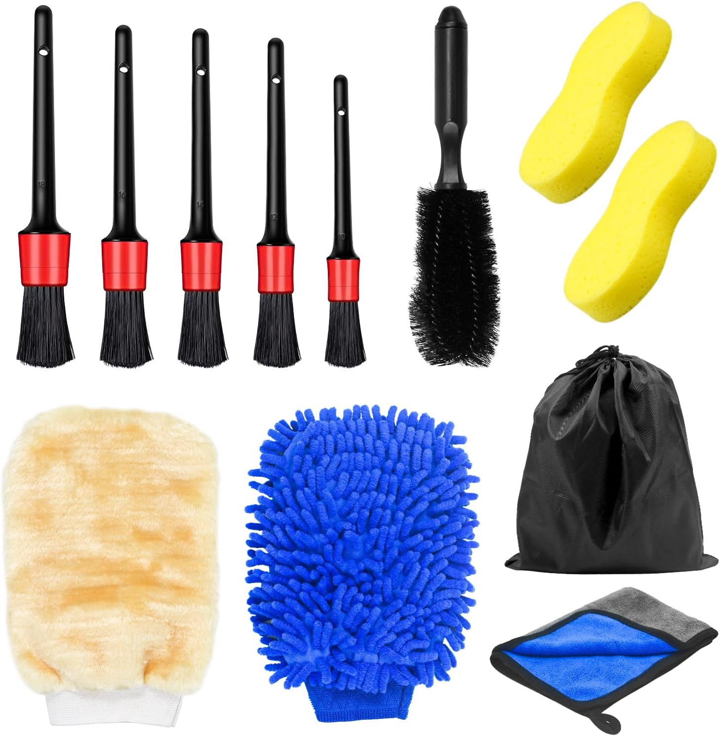 Spazzola Per Pulizia Cerchi In Lega Auto E Moto - Setole Morbide, Design Ergonomico, 36cm - Foto 5