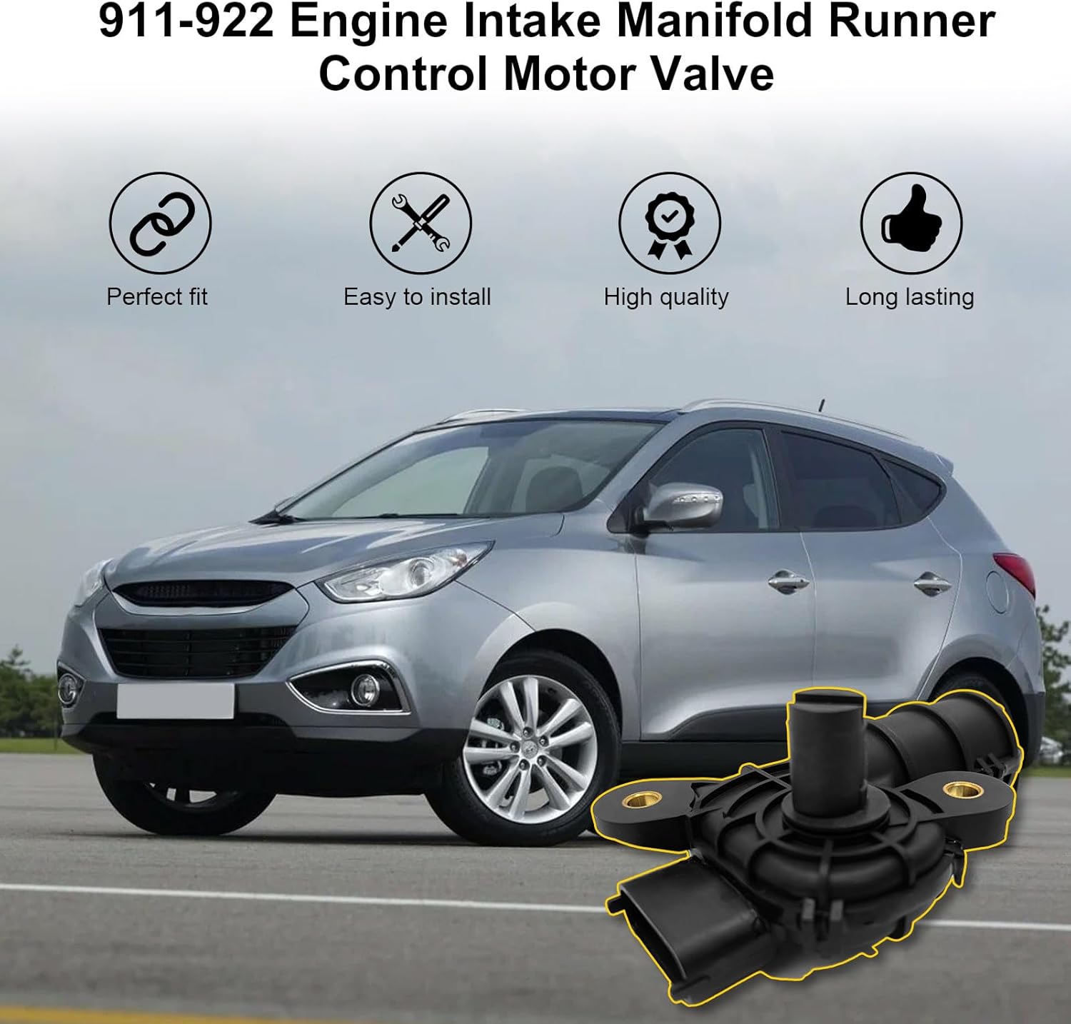 911-922 Engine Intake Manifold Runner Control Motor Valve Fit for Hyundai Santa Fe 2010-2012 Tucson 10-13 for Kia Rondo 2007-2012 Sorento 2011-2012 L4 2.4l Replace # 911922 28323-2G000 28323-2G300
