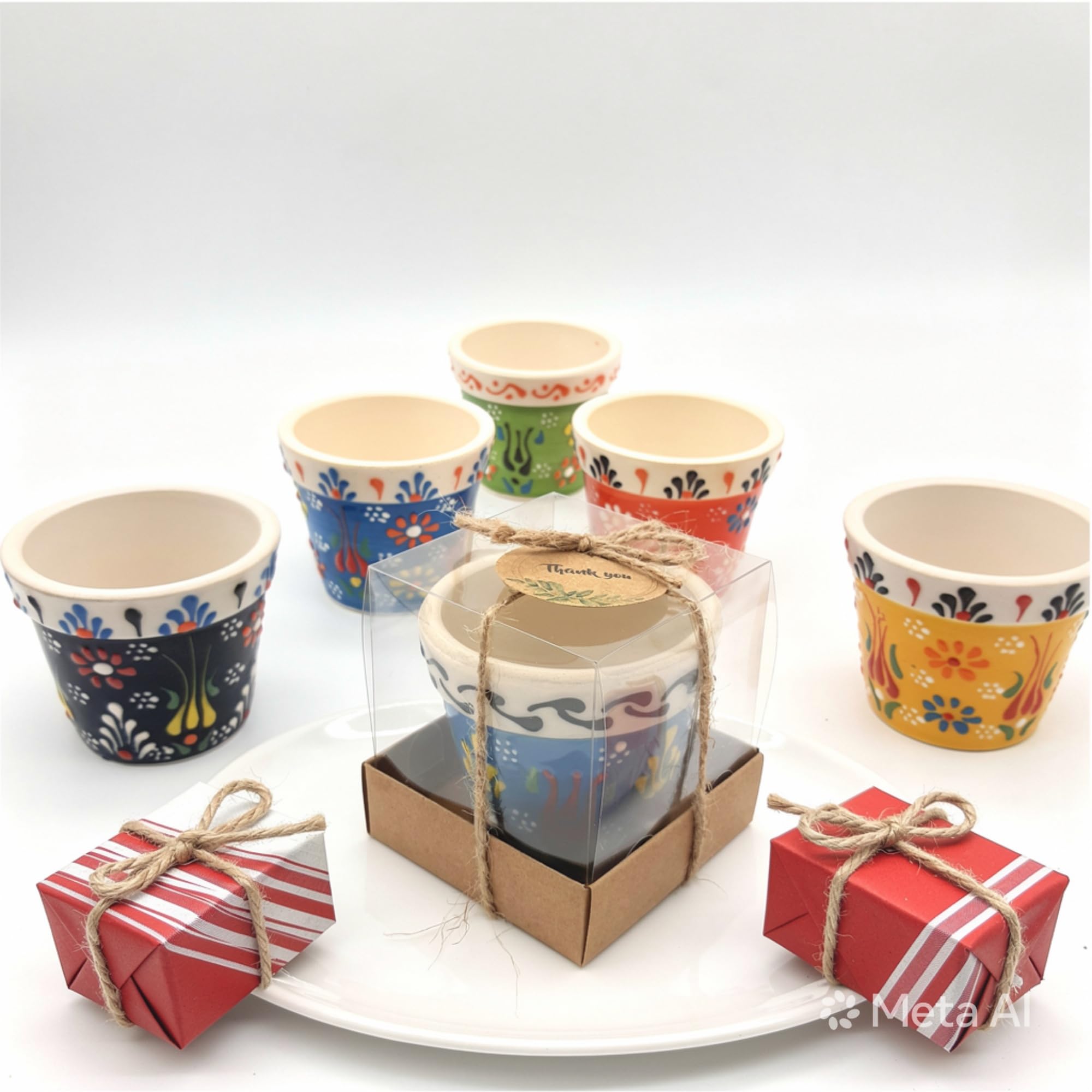 Bomboniere per addio al nubilato per ospiti, vaso in ceramica per piante grasse in scatola, bomboniere per gli ospiti, sfuso, regalo per feste in spiaggia, piante grasse vive non include
