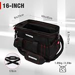 Sac de Rangement à Outils à Large Ouverture de 16 po WORKPRO avec Base en Caoutchouc Étanche, W081022A, 16"