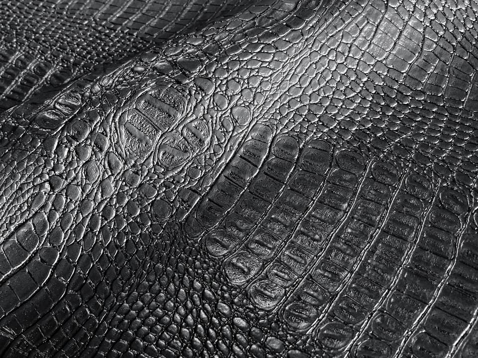 送料無料ブラック黒ワニ革クロコダイル高級フェイクレザーショルダー  