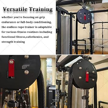 Cable Pulley System with Adjustable Resistance for Home Gym Exercise, Enhancing Grip Strength and Body Coordination