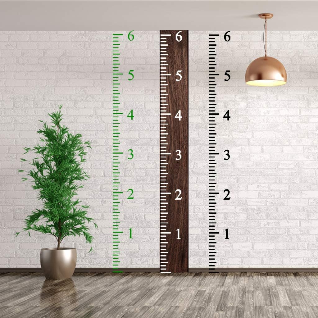 6 Feet Height Growth Chart Stencil Kids Reusable Ruler Template Painting on Wood DIY French Country Home Decor Rustic Decor for Farmhouse Measuring Kids Height Wall Décor 12 x 7 Inches