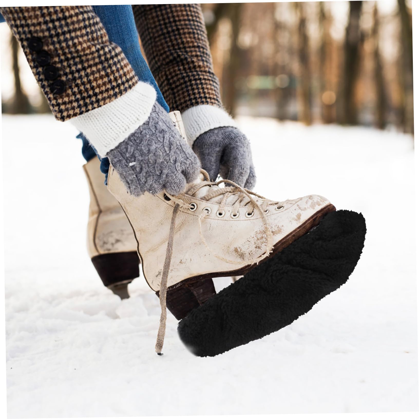 BESPORTBLE 4paires Housses De Lames De Patin à Glace Élastiques Protège-Lames Absorbant Eau De Accessoires De Patinage Résistants Et Pratiques