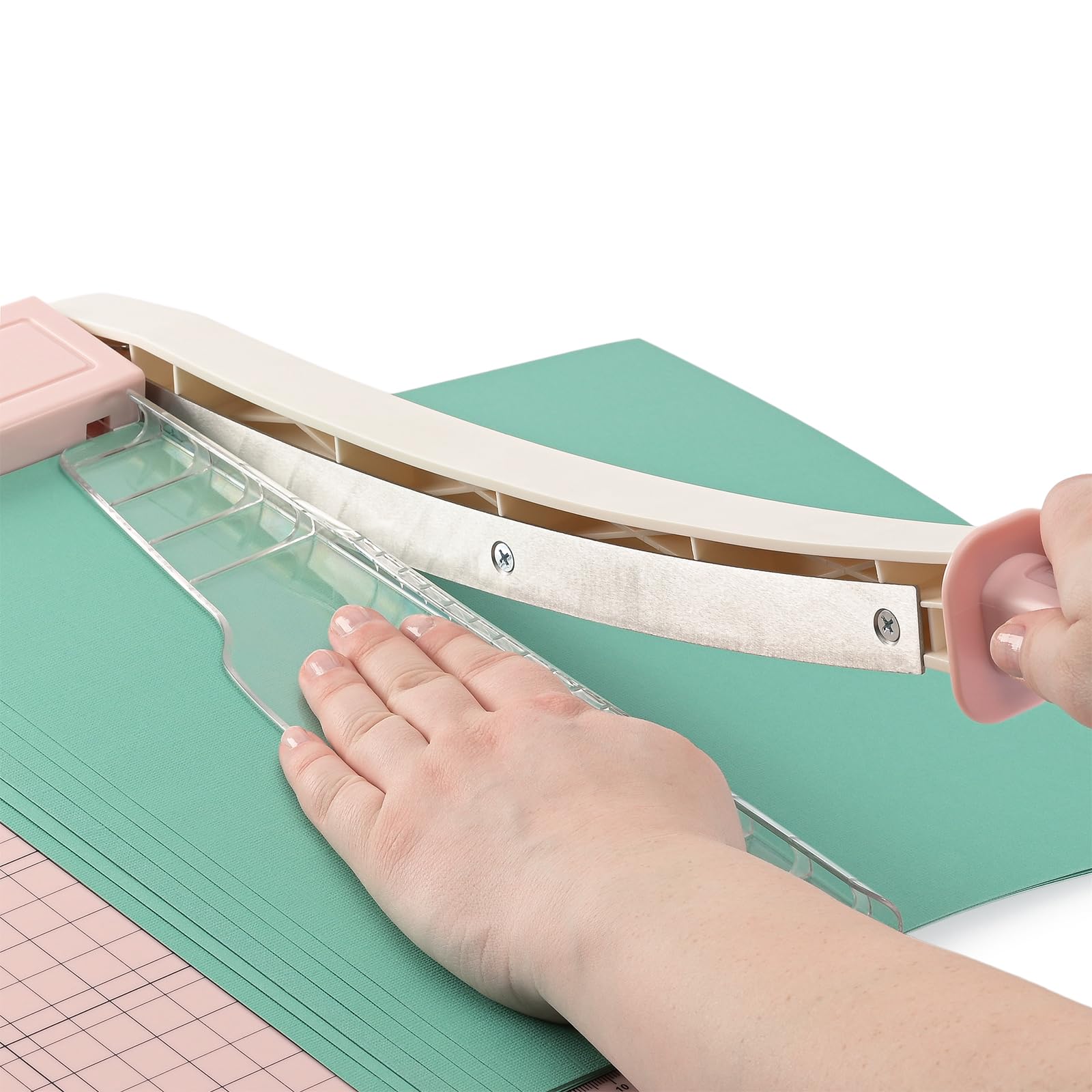 Vaessen Creative Massicot Guillotine 30 cm Rose - Coupe-Papier pour Scrapbooking Matériel, Papier Photo, Feuilles de Papier A4, A5 et A6, Création de Cartes et autres Loisirs Créatifs