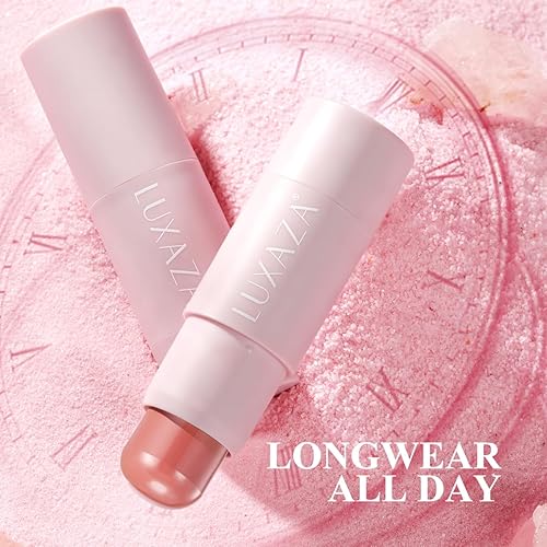 Miniatura 5 de LUXAZA Kit de maquillaje de cara con resaltador de contorno crema, 2 unidades, barra de moldeo de bronceador en crema para niñas y mujeres, ilumina