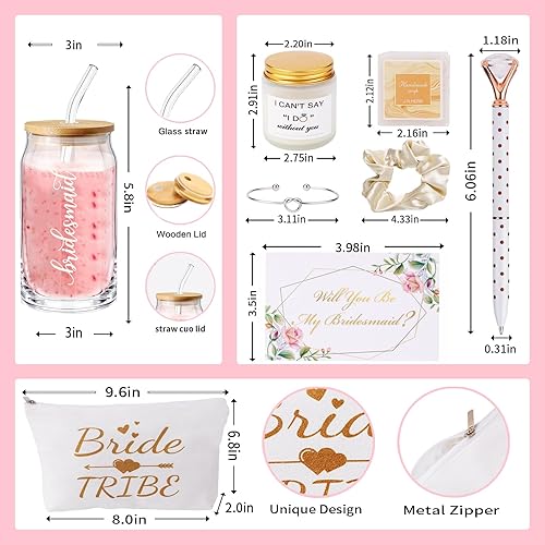 Miniatura 6 de DHQH Regalos de propuesta de dama de honor, vaso de vino de acero inoxidable para damas de honor, regalo para damas de honor, boda, compromiso,