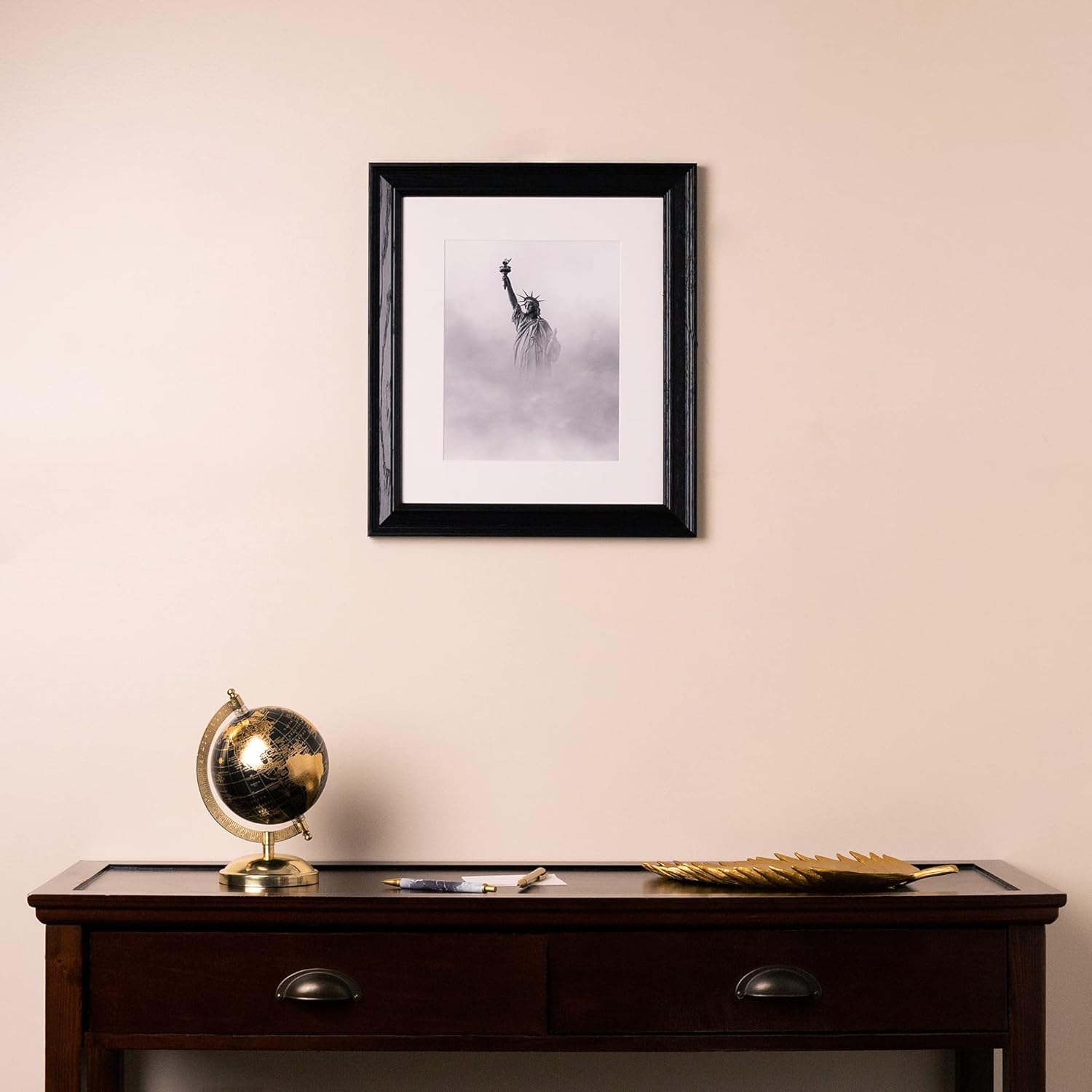 ArtToFrames 13x13 inch Black Stain on Solid Wood Wood Picture Frame, 2WOM0066-78238-YBLK-13x13
