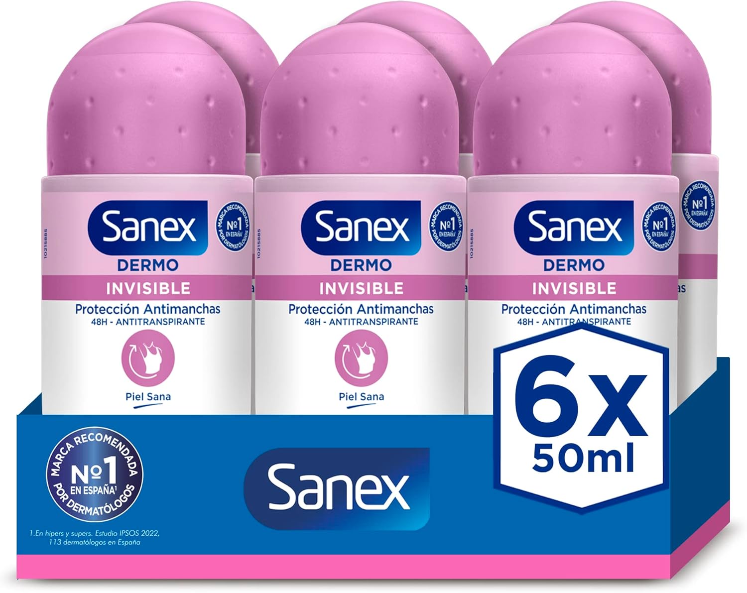 6 desodorantes roll-on Sanex Invisible por 6,77€ (marcando aplicar cupón en compra recurrente)