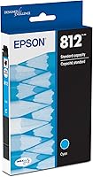 Vista 1 de Epson 812 DURABrite Ultra Ink Cartucho cian de capacidad estándar (T812220-S) funciona con Workforce Pro WF-7310,7820, 7840, EC-C7000