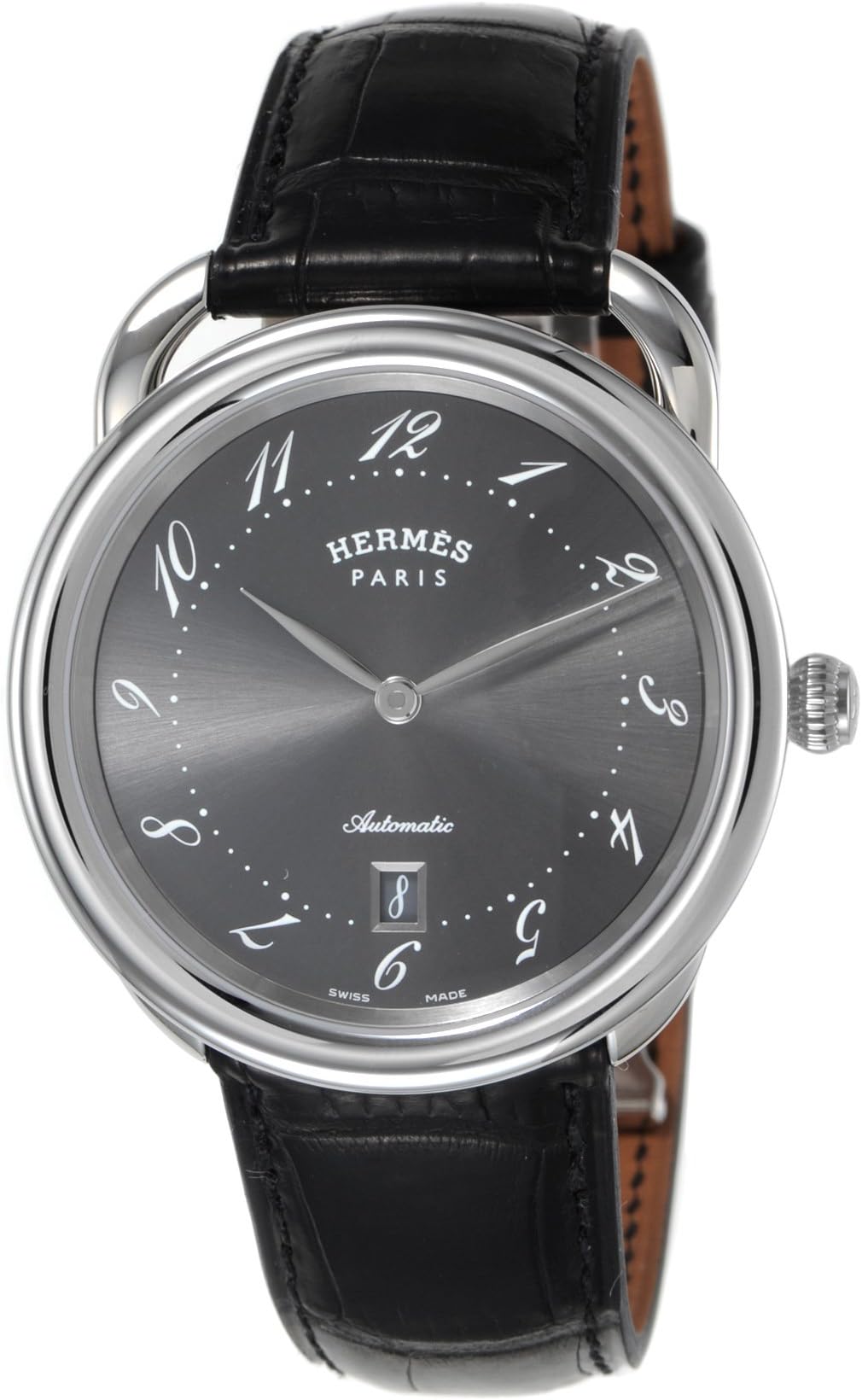 HERMES watch Aruso automatic winding alligator leather AR7.710.230 / MNO Men
