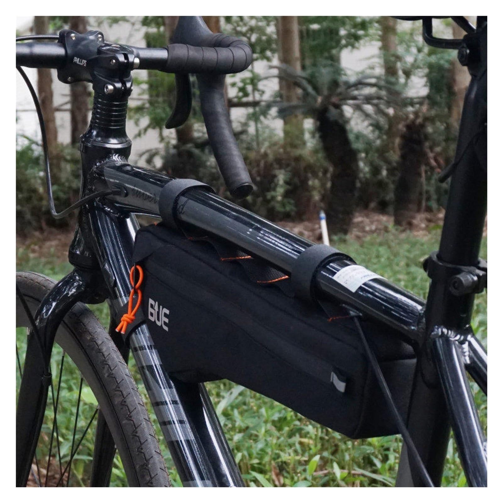 Borsa for telaio triangolare for bicicletta da 1 pezzo da 1,5 litri | Conserva gli attrezzi da ciclismo e i piccoli oggetti durante la guida all'aperto(Black)