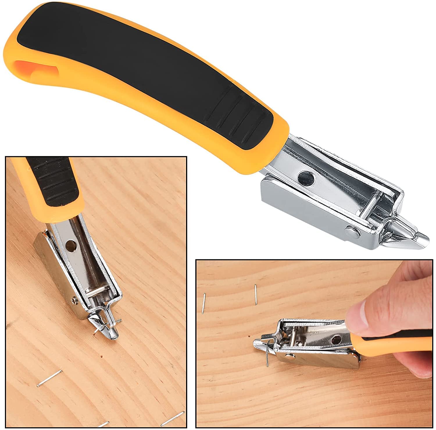4 Pezzi Kit Rimozione di Graffette per Tappezzeria con Estrattore, Rimuovi Levapunti Graffette, Rimozione Clip Pinza, Rivetti Clip Pinze Fastener Remover Puller Tool Kit