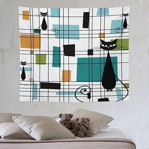 Miniatura 192 de Tapiz floral retro de los años 60 y 70, diseño hippie de primavera Groovy Flower Power Flower Boho para colgar en la pared, arte neutro para Hippie