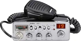 Uniden Rádio CB PC68LTX de 40 canais com interruptor PA/CB, controle de ganho de RF e ganho de microfone, medidor analógico S/RF, canal instantâneo 9, limitador automático de ruído e interruptor de corte alto, prata