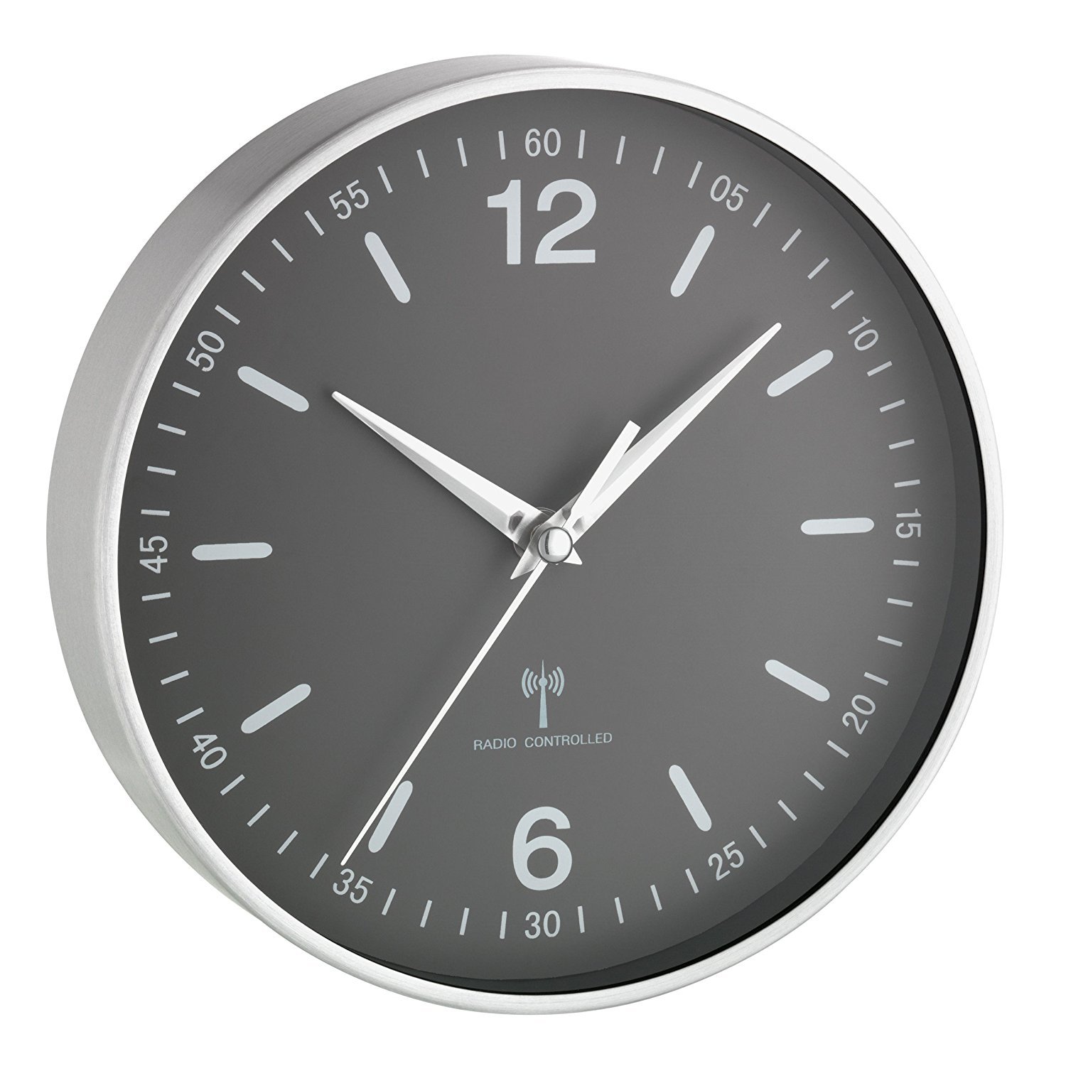 TFA Dostmann orologio da parete per esterni, 60.3542.02, orologio da parete radiocomandato, resistente alle intemperie, per giardino, terrazza, piscina, orologio da bagno, 30,5 cm, bianco