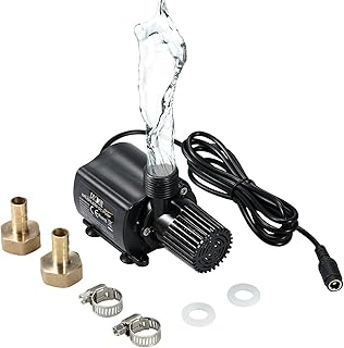 Yolispa Taxa de fluxo ajustável da fonte de água para lagoas, jardins, sistemas hidropônicos 2 taxa de fluxo ajustável, submersível, fonte de água submersível, fonte de água para aquário e peixes