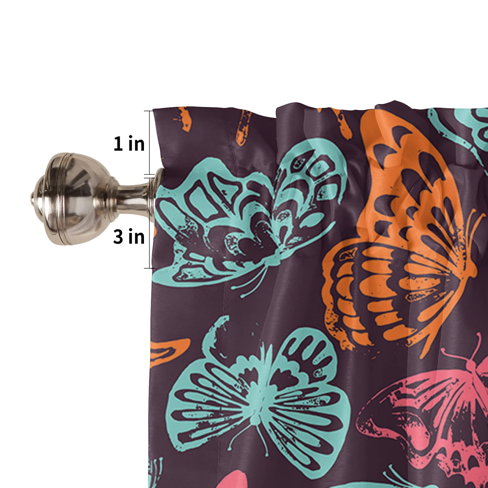 Tende Per Finestre Stampate Pavone Vintage 2 Pezzi, Tenda Senza Fori, Fare Riferimento Alla Camera Da Letto Ufficio Cucina Soggiorno Studio Decorazioni Per La Casa | SHEIN ALIA