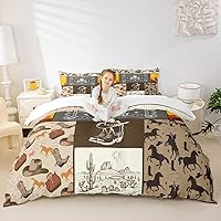 Vista 18 de Juego de funda de edredón para niños de dibujos animados, diseño de pingüinos de dibujos animados, lindo juego de ropa de cama de animales árticos