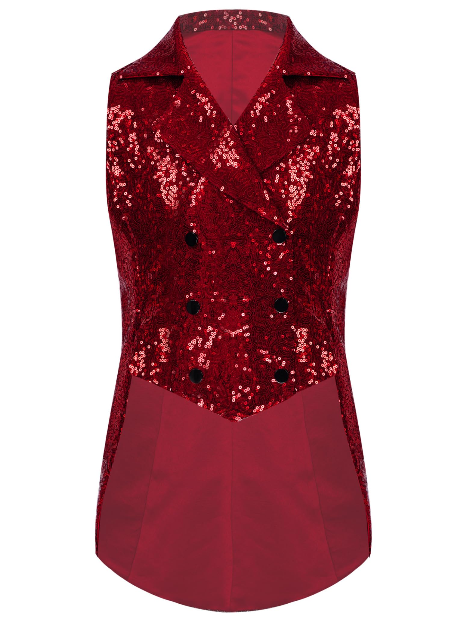 inlzdz Bambini Frac Con Paillettes Gilet Da Bambino Revers Classico Formale