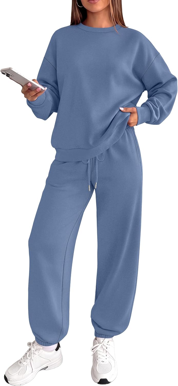  Sweatsuits Women 2 Piece Outfit Matching Lounge Sets Crewneck Sweatshirt Jogger Pants Fall Fashion Clothing 2026 thumbnail