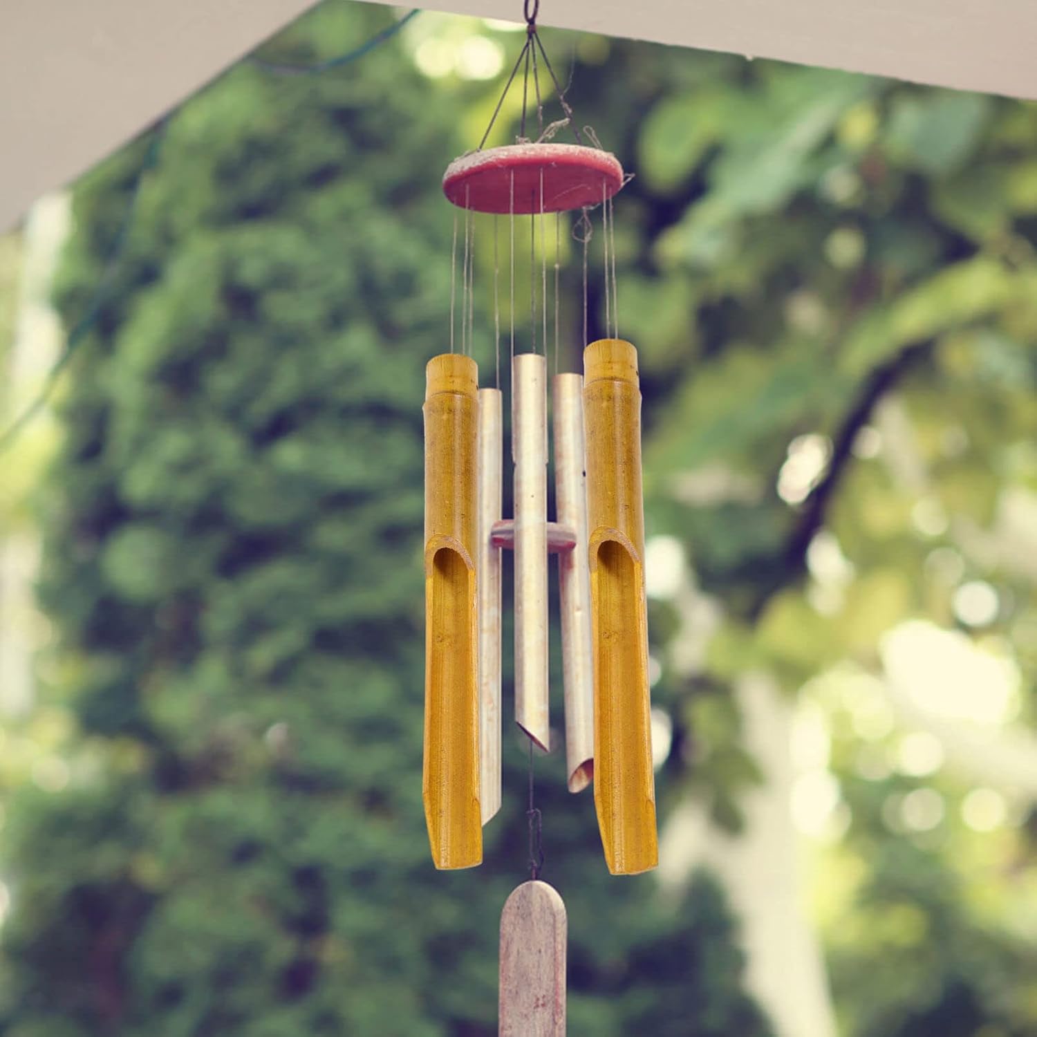 Yardwe Bamboo Wind Chime Tubes 10Pcs Replacement DIY Wind Chime Accessories for Outdoor Garden Decor 7.8 Inch Bamboo Pipes for Crafting and Hanging