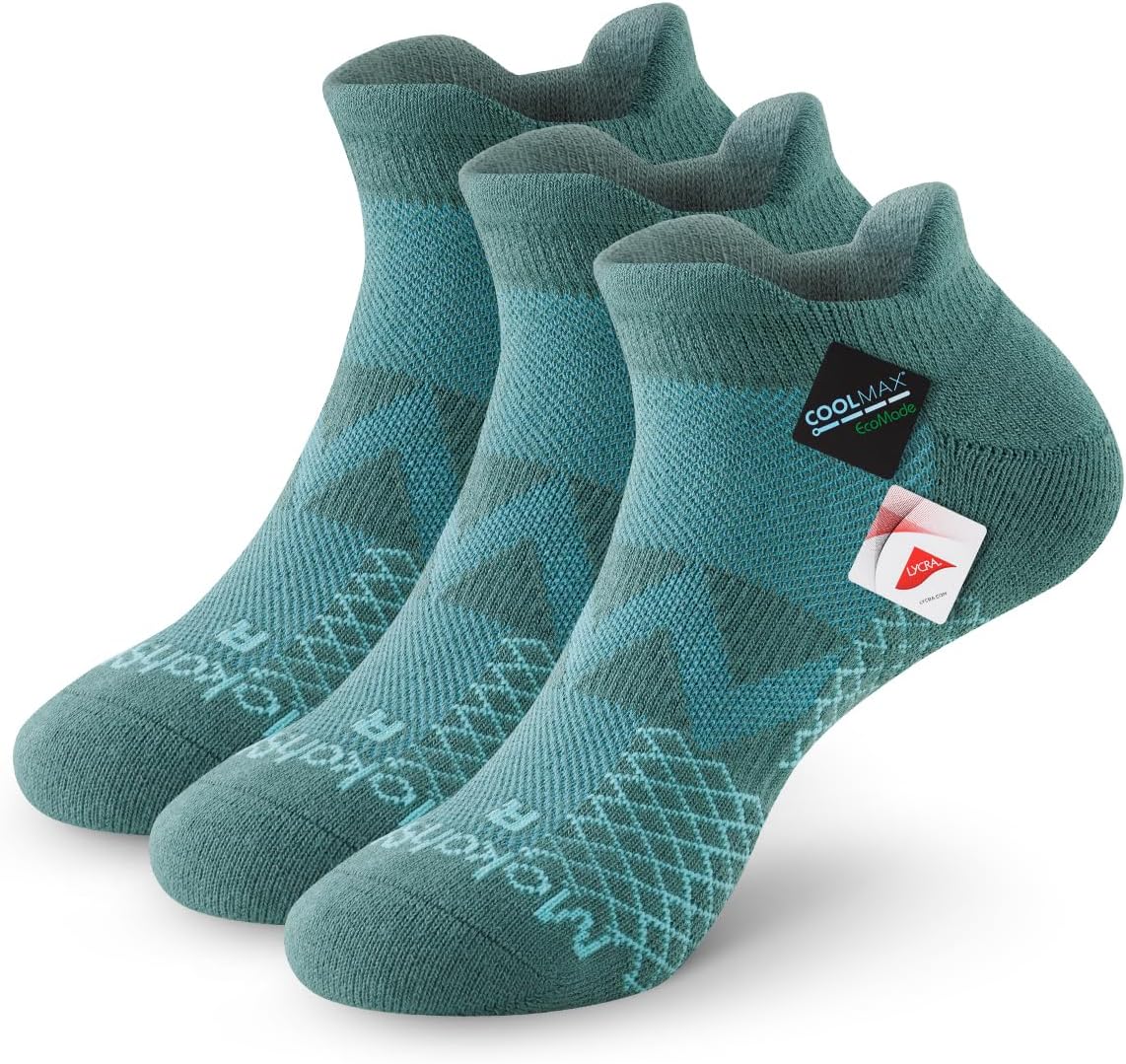 Diabetic Ankle Socks for Men Women, COOLMAX LYCRA Moisture-Wicking Non-Binding Cushioned Neuropathy Sock, 3 Pairs