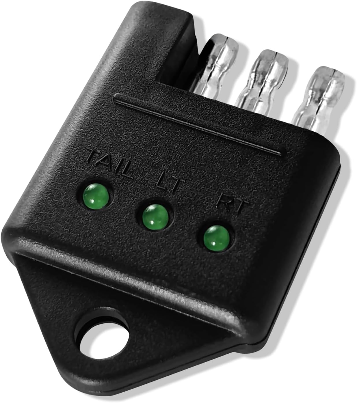 Trailer Light Tester, 7 Pin Flat Trailer Connector, 7 Way Trailer Plug Testerfor Diagnosing and Fixing Trailer Socket Circuit Problems for Turn Signal Tail Lights Trouble Shooter (Size A)