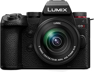 Panasonic LUMIX DC-G9M2ME Micro Four Thirds Mirrorless Camera with Lumix G Vario 12-60mm F3.5-5.6 Lens, 25.2MP, 4K 120p/100p & 5.7K 30p/25p, Phase Hybrid AF, OLED LVF, Wi-Fi, Bluetooth, HDMI, Black