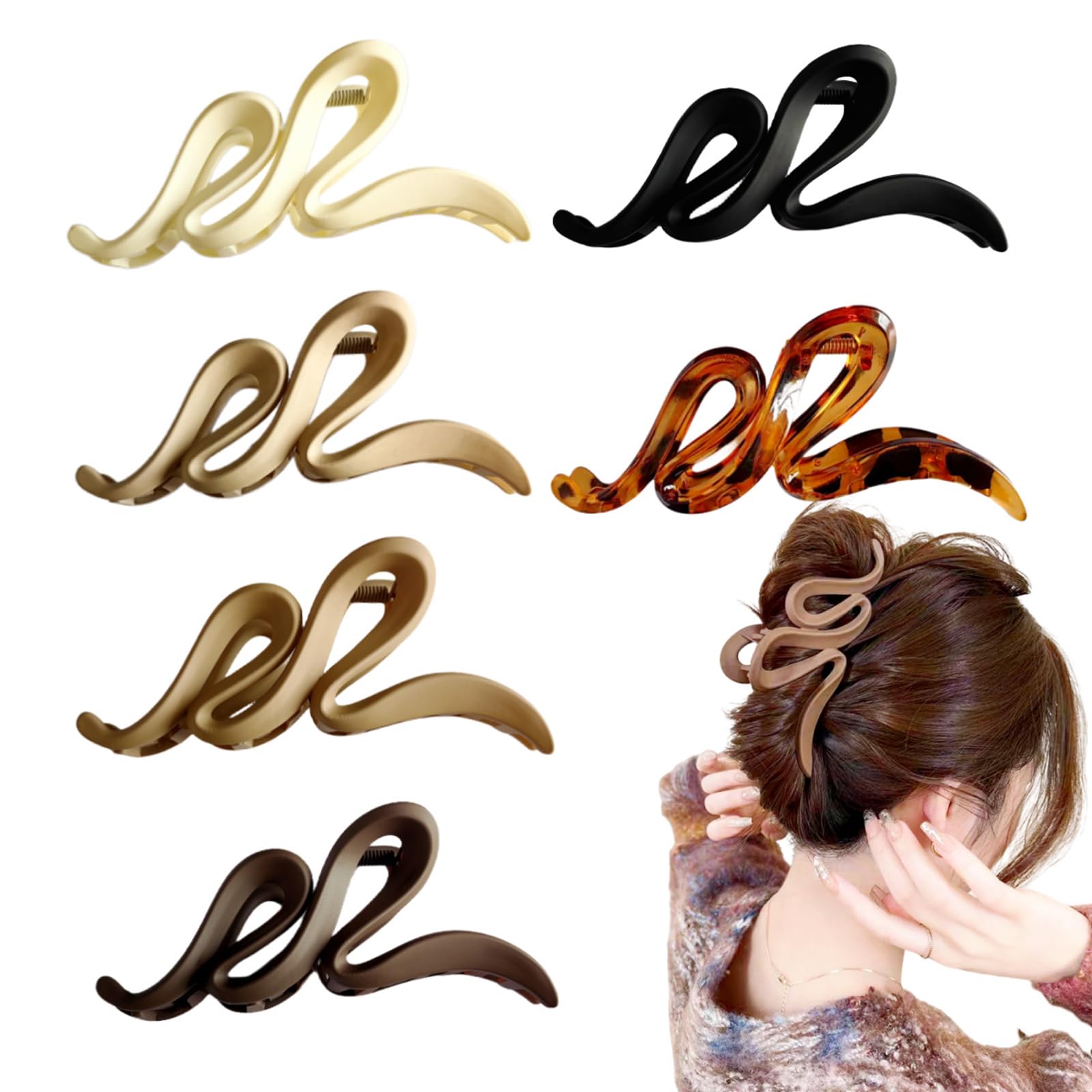 6 pinzas para el pelo de flores antideslizantes mate para mujer, lindas pinzas para el pelo, clip de flores hawaianas, pinzas grandes de plumeria, pinzas para el cabello de sujeción fuerte, accesorios