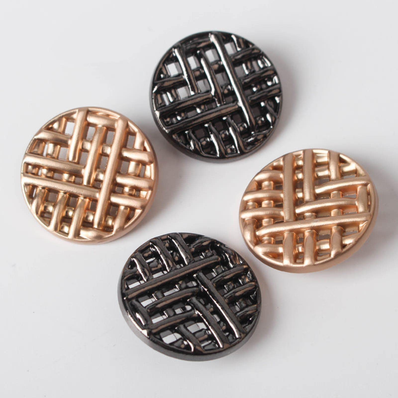 10 szt. 30mm metalowe guziki modne dekoracyjne do koszuli płaszcz akcesoria szycia scrapbooking DIY(Golden)