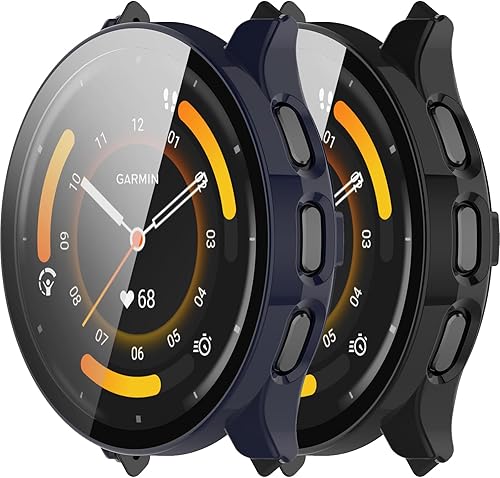 Miniatura 18 de Funda compatible con Garmin Venu 3S, protector de pantalla de policarbonato duro con vidrio templado, funda protectora completa para Garmin Venu 3S