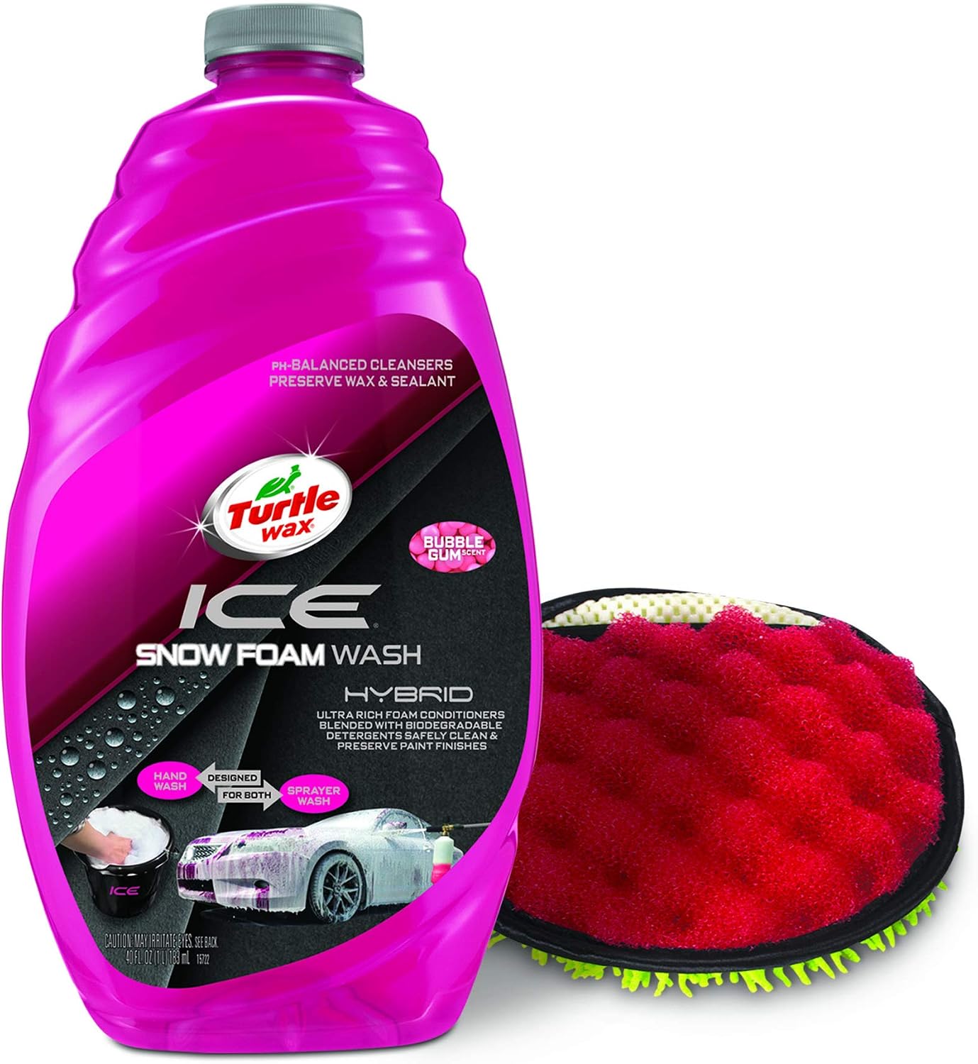 Turtle Wax 53222 ICE Snow Foam Wash & Wax with Premium Wash Mitt