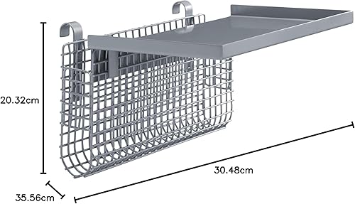 Miniatura 60 de Walker Edison Timothee - Litera de tamaño matrimonial sobre escritorio para la computadora, de metal, tamaño matrimonial, color blanco Blanco,Negro