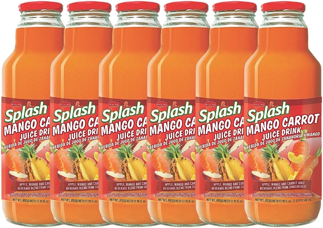 SPLASH Mango Carrot Juice Drink 532ml, 6 Pack