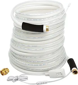 Giraffe Tools 50FT Heated Water Hose for RV Drinking with GFCI & Energy Saving Thermostat, 5/8-Inches Lead and BPA Free Heated Garden Hose Withstand Down to -20F