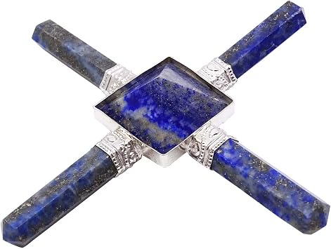 HARMONIZE Lapis Lazuli Stone Pyramid Energy Generator 4 Points Feng Shui Spiritual Reiki Healing Crystal