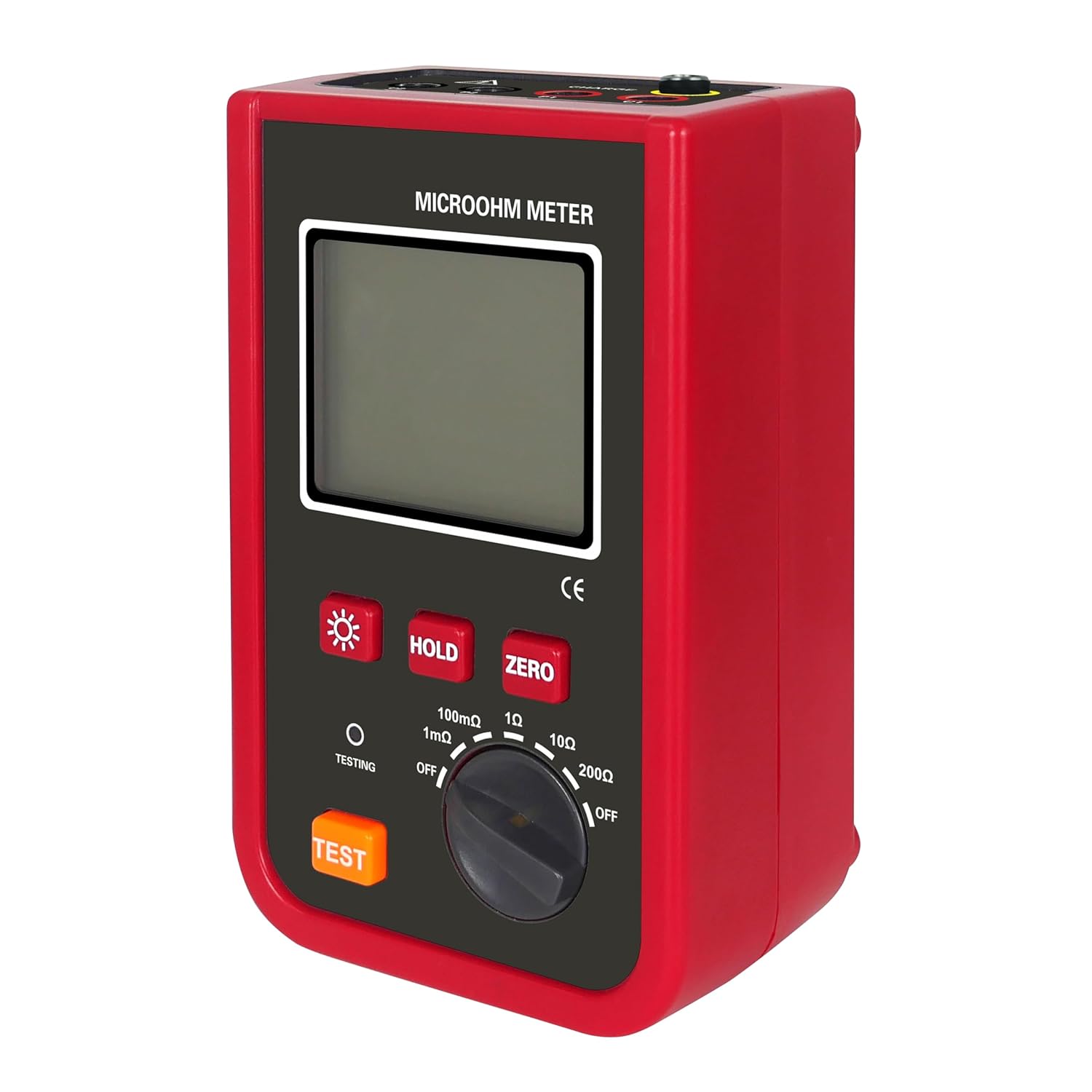 Digital Micro Ohm Meter Micro Ohmmeter DC Low Resistance Tester 1uΩ~200Ω Test Current Max 5A Data Storage for Testing Low DC Resistance of Windings Coils,Motors and Transformers Line Resistance