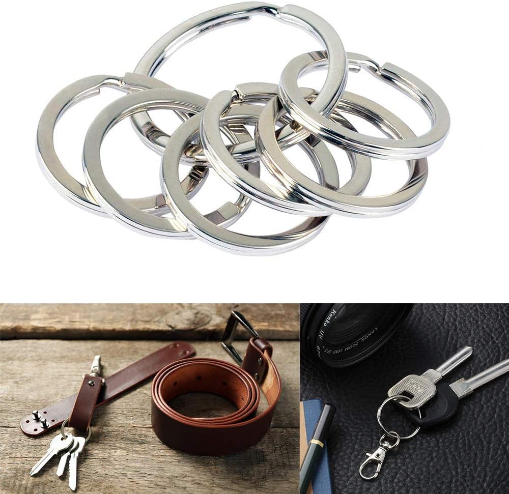LAKIND 30 pcs Swivel Lobster Clasp Snap Hooks Small with Key Ring