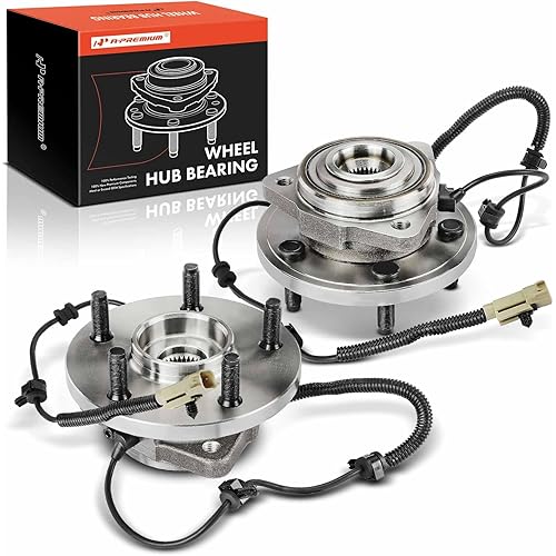 A-Premium 2 x Front Wheel Bearing and Hub Assembly with ABS & 5-Lug Compatible with Jeep Commander 2006-2010, Grand Cherokee 2005-2010, 4WD & RWD