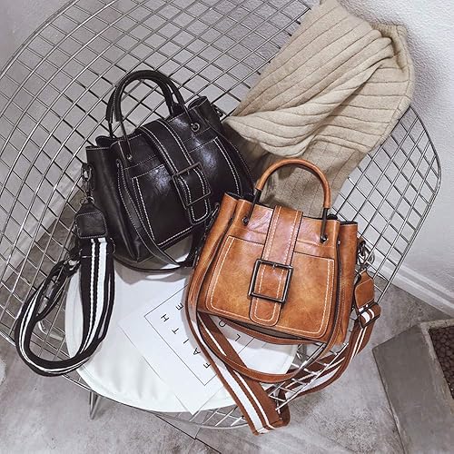 Miniatura 9 de Bolso de mano para mujer de gran capacidad, bolso de mano de piel sintética, bolso de hombro cruzado