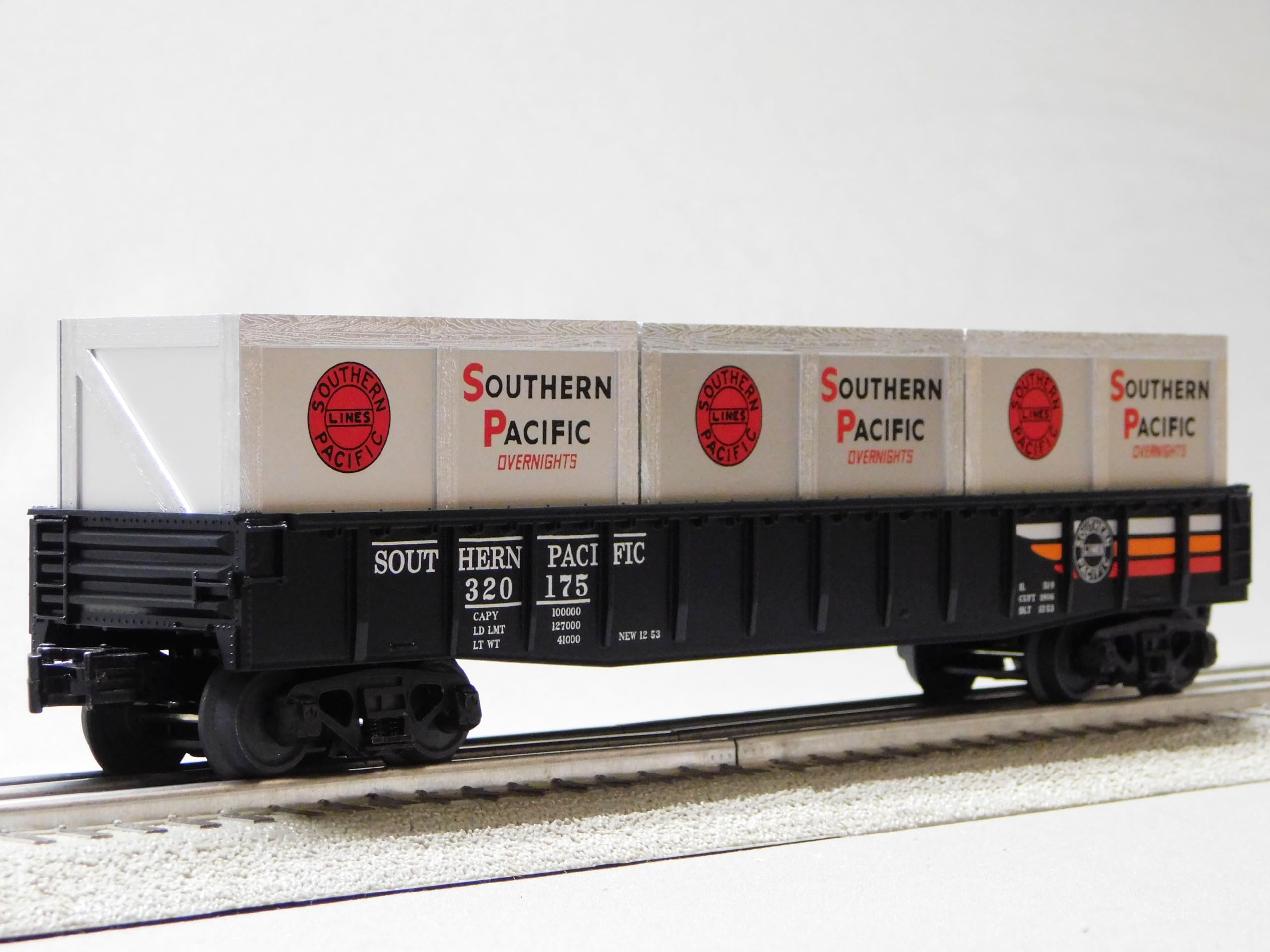 M.T.H. Electric Trains MTH RAILKING Southern Pacific SP Gondola CAR W/CRATES O Gauge 30-72253