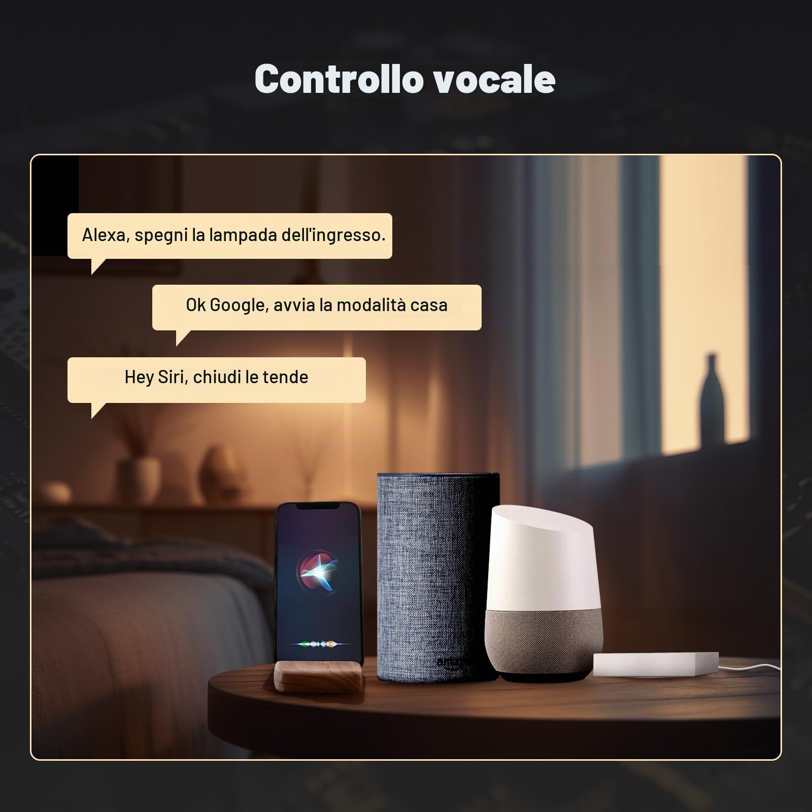 Gateway Matter con ZigBee 3.0 + WiFi 2.4G, APP TUYA Smart Life, Connessione LAN, 5V 1A, IP20, 90x90x22mm, Hub Domotica Casa Intelligente
