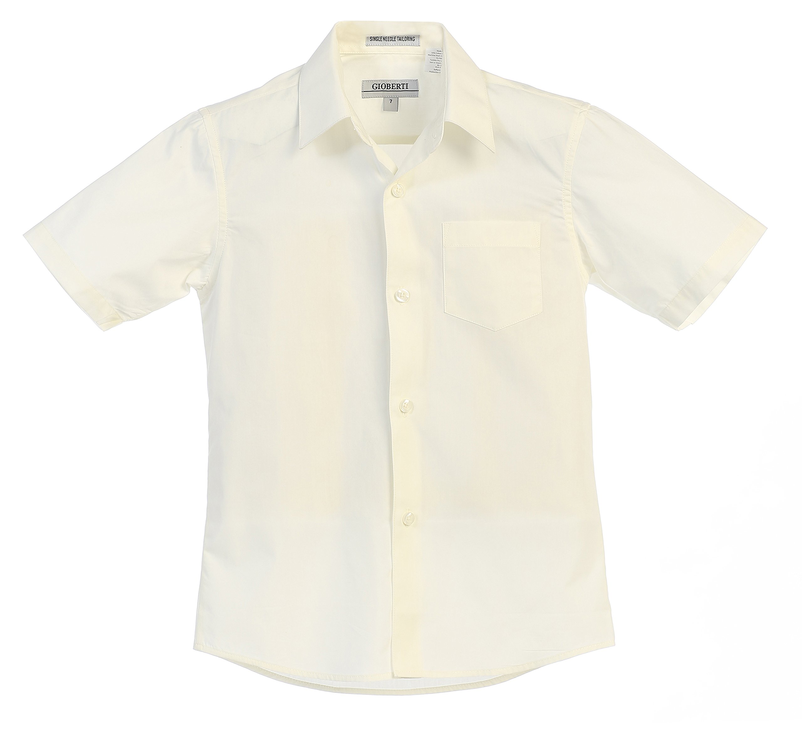 Gioberti Camisa de vestir de manga corta para niño