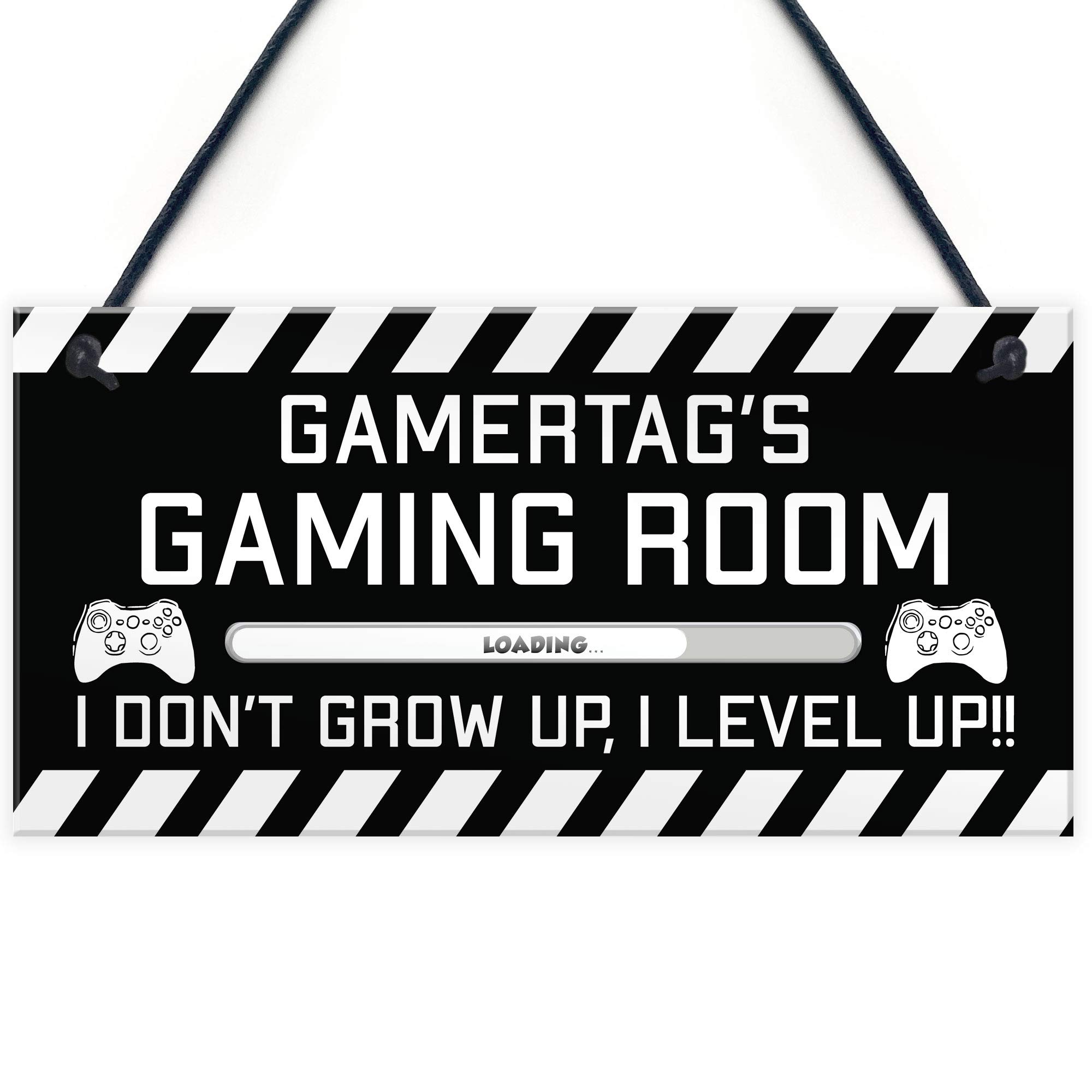Novelty Gaming Room Sign PERSONALISED Gamer Gift For Bedroom Man Cave