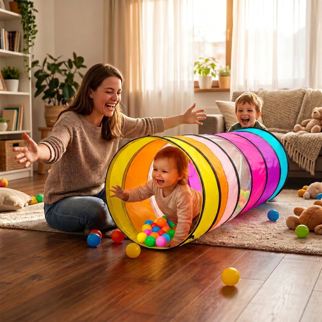 Tunnel Bambini XL 180 cm. : Tenda Psicomotricita per Bambini : Giochi per Natale