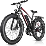Funhang Vélo électrique pour adultes, Peak 1000W Ébike, 60Miles Vélo de montagne électrique, 26" Vélo électrique Fat Tire avec 48V 13AH Batterie, rack arrière, suspension avant, 7 Vitesse, UL 2849 Certifié