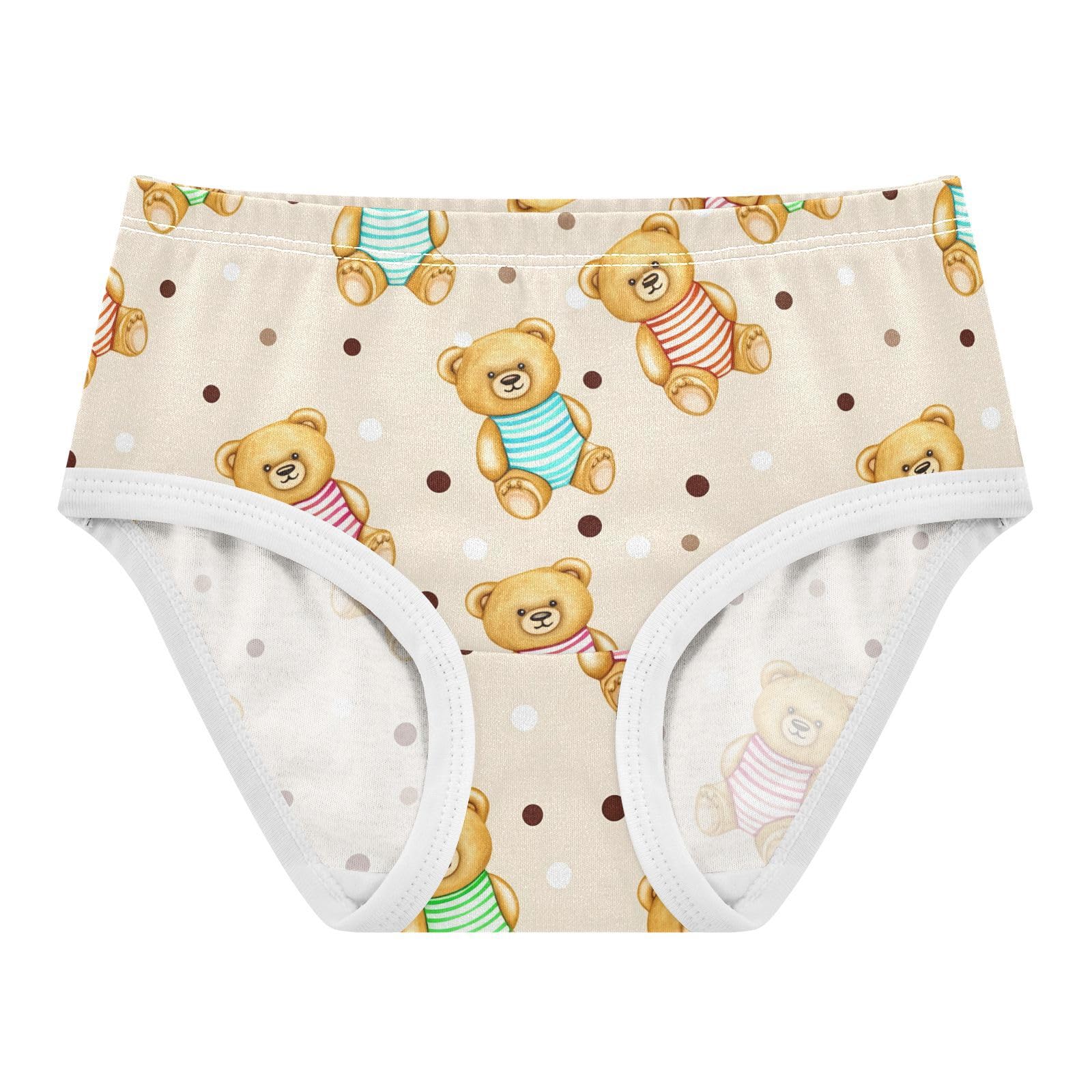 Cute Bear Yellow Toddler Girlss Underwear 2T 2302202