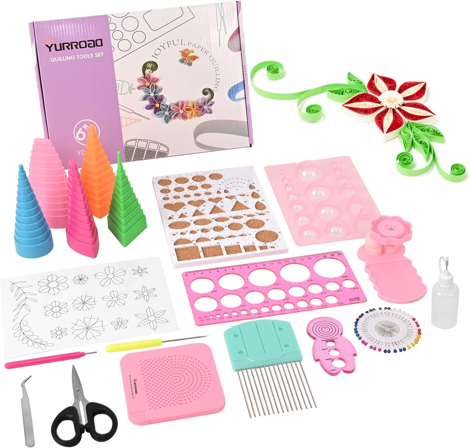Hyber&Cara Paper Quilling Tools Set 19 Pcs Quilling Kit for DIY Paper